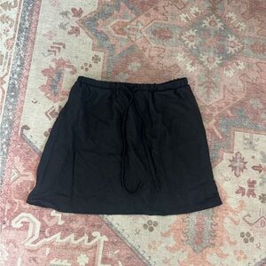 Missguided Black Skirt with Drawstring